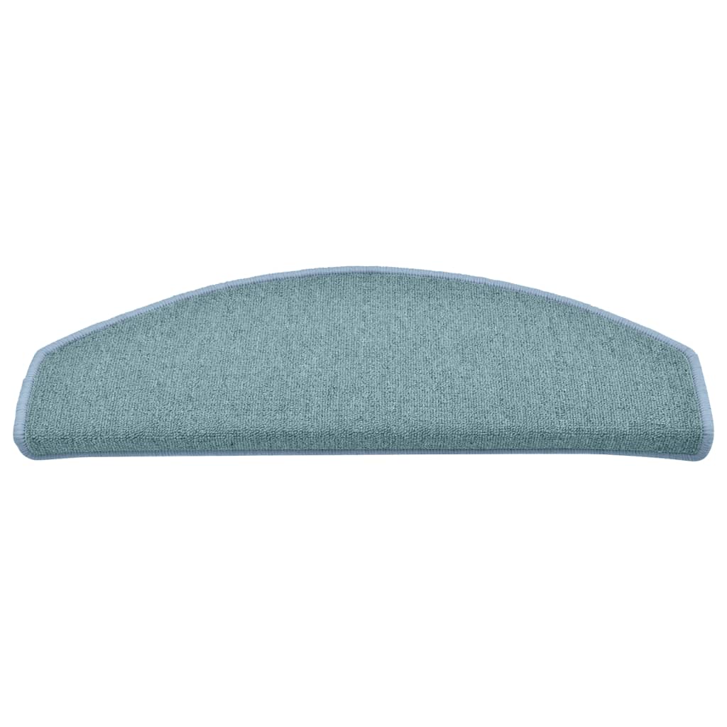 Tapetes de escada 15 peças 65x24x4 cm azul-marinho meio redondo grande