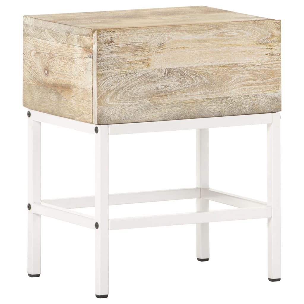 Mesa de cabeceira 40x30x50 cm madeira de mangueira maciça