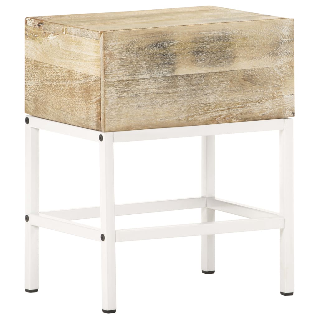 Mesa de cabeceira 40x30x50 cm madeira de mangueira maciça