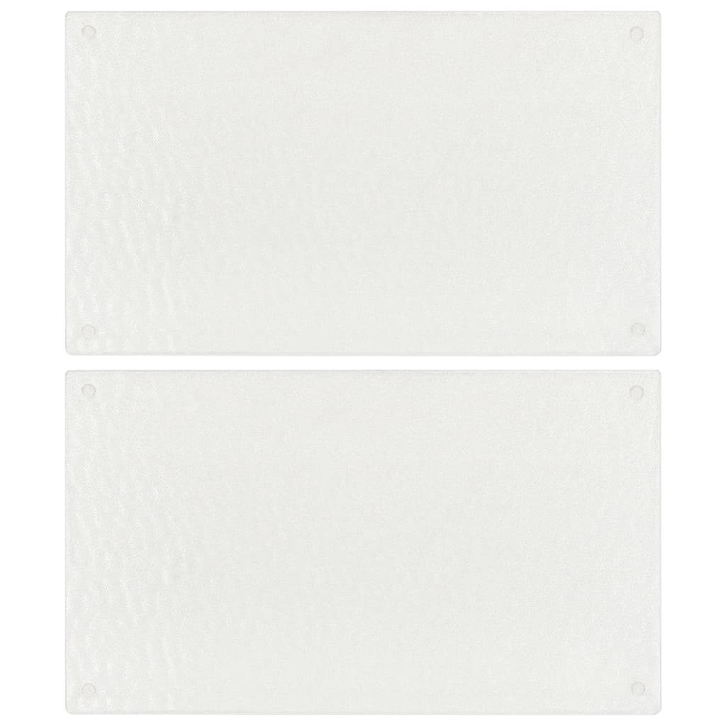 Tábuas cortar 2 pcs vidro temperado padrão bolhas transparentes