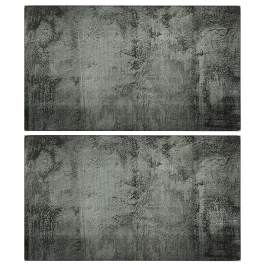 Tábuas de cortar 2 pcs vidro temperado padrão de cimento