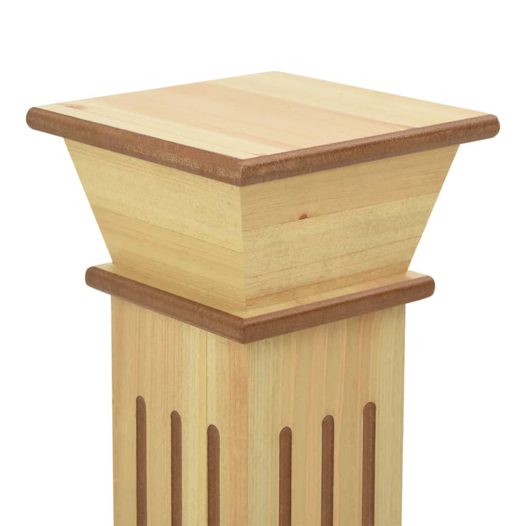 Suporte p/ plantas pilar quadrado 17x17x66 cm MDF madeira clara