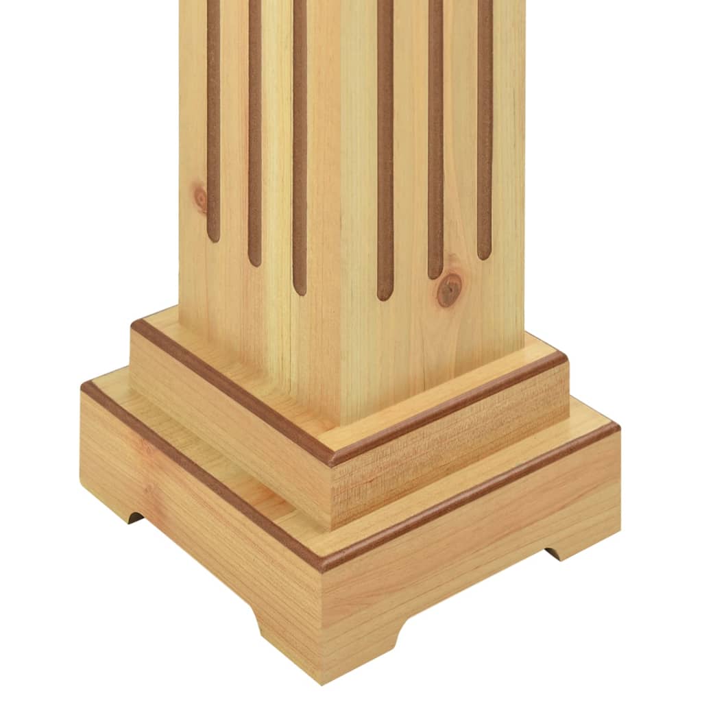 Suporte p/ plantas pilar quadrado 17x17x66 cm MDF madeira clara