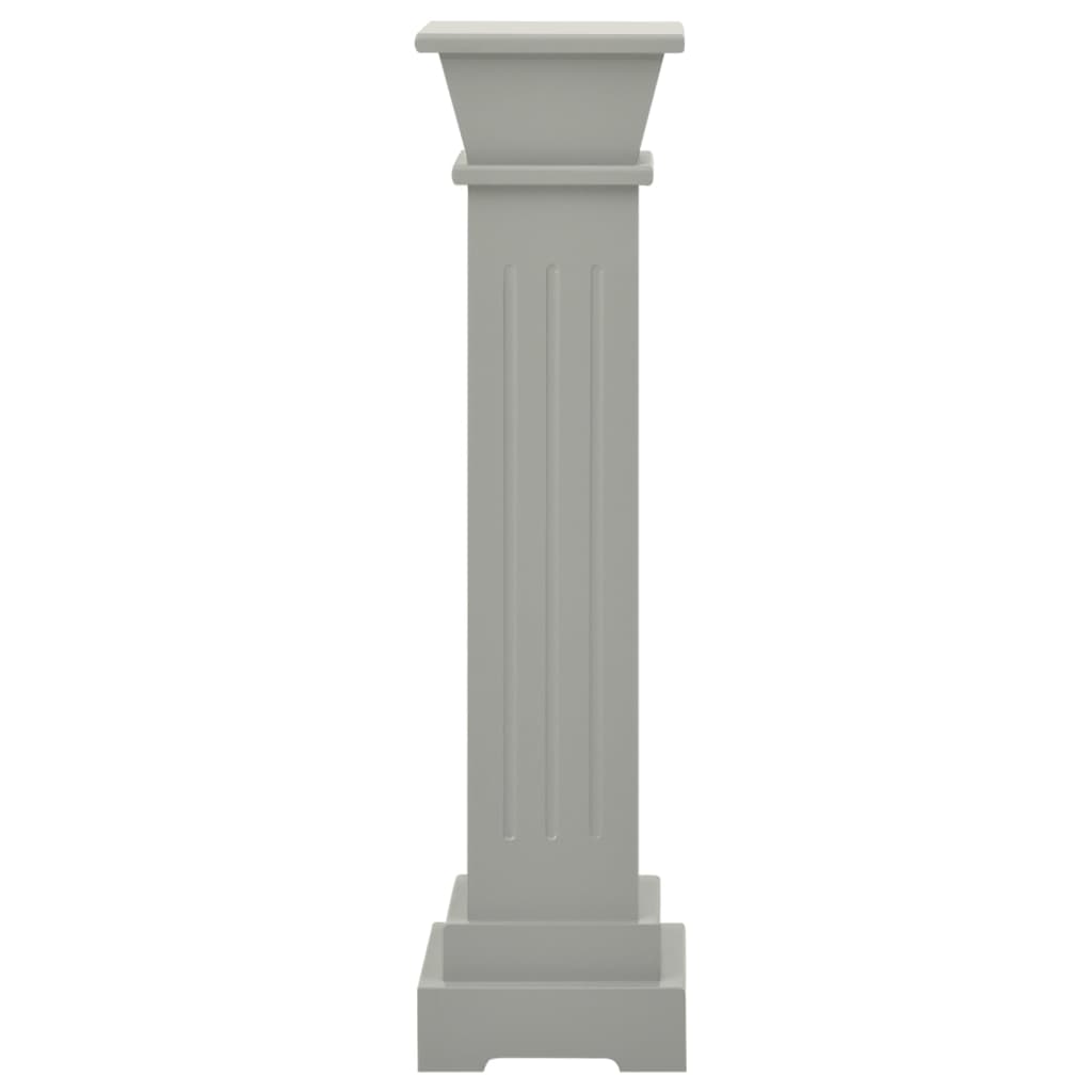 Suporte p/ plantas pilar quadrado 17x17x66 cm MDF cinzento