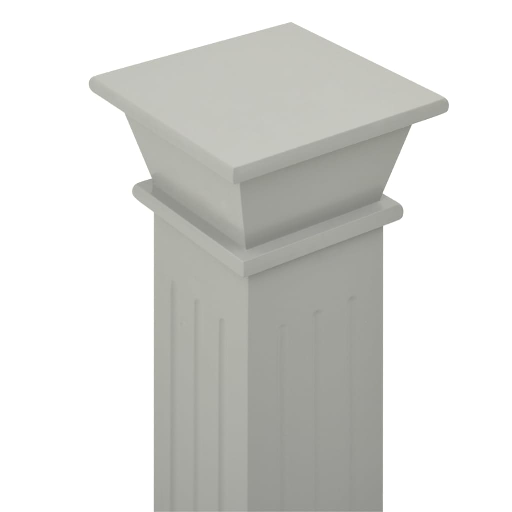 Suporte p/ plantas pilar quadrado 17x17x66 cm MDF cinzento