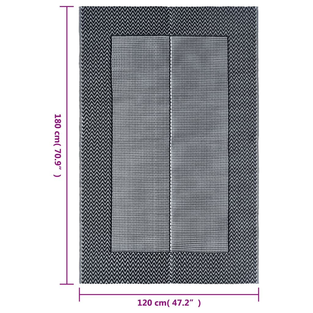 Tapete de exterior 120x180 cm ARAKIL PP cinzento