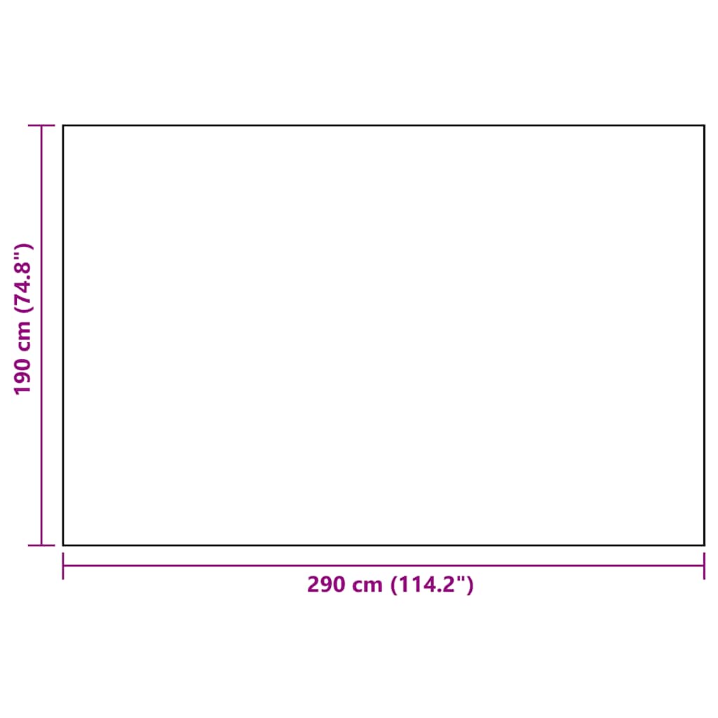 Tapete de exterior 190x290 cm ARAKIL PP branco e preto