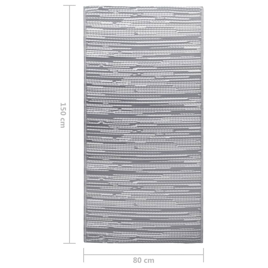 Tapete de exterior 80x150 cm ARAKIL PP cinzento