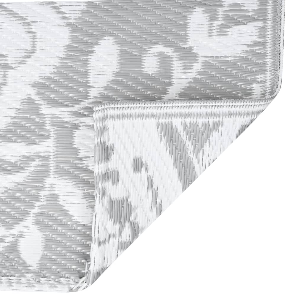 Tapete de exterior 80x150 cm ARAKIL PP cinzento-claro