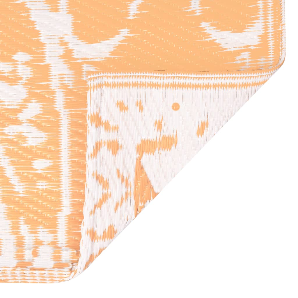 Tapete de exterior 120x180 cm ARAKIL PP laranja e branco