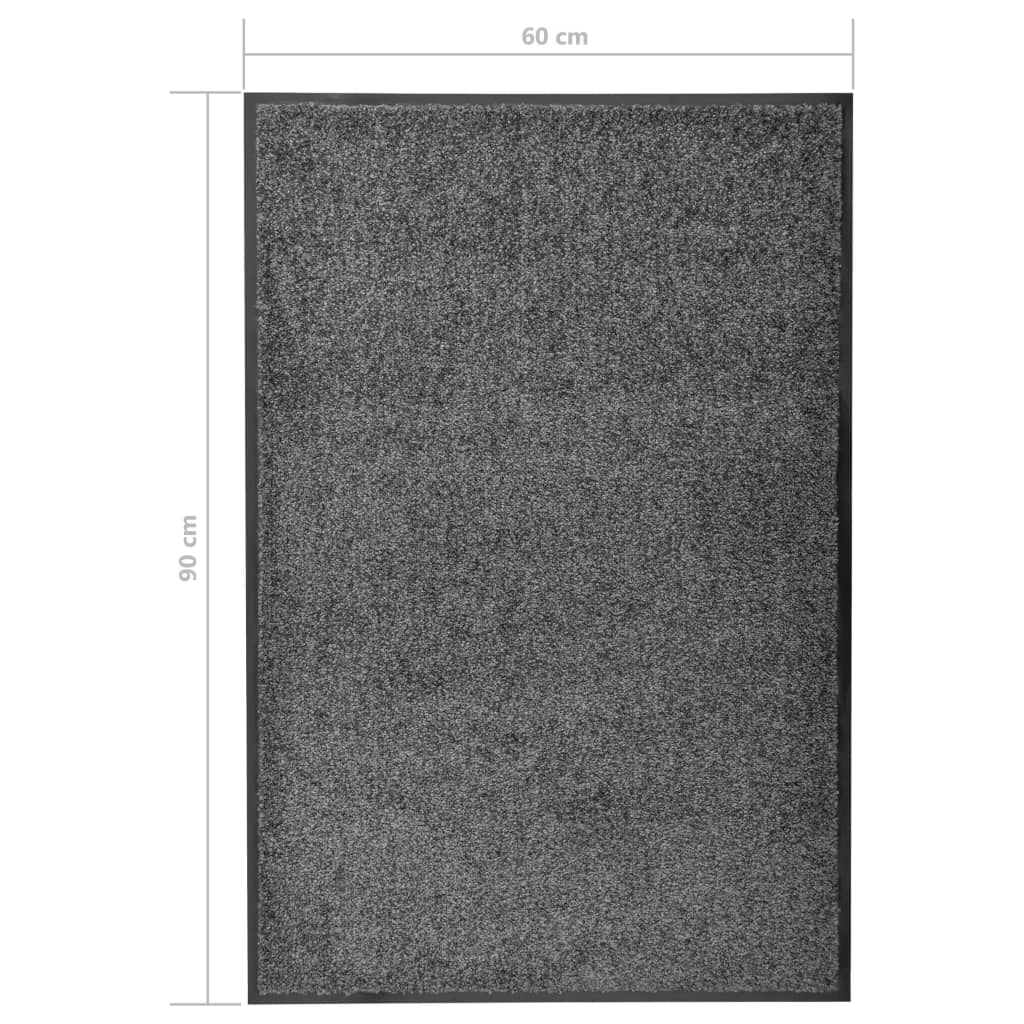 Tapete de porta lavável 60x90 cm antracite