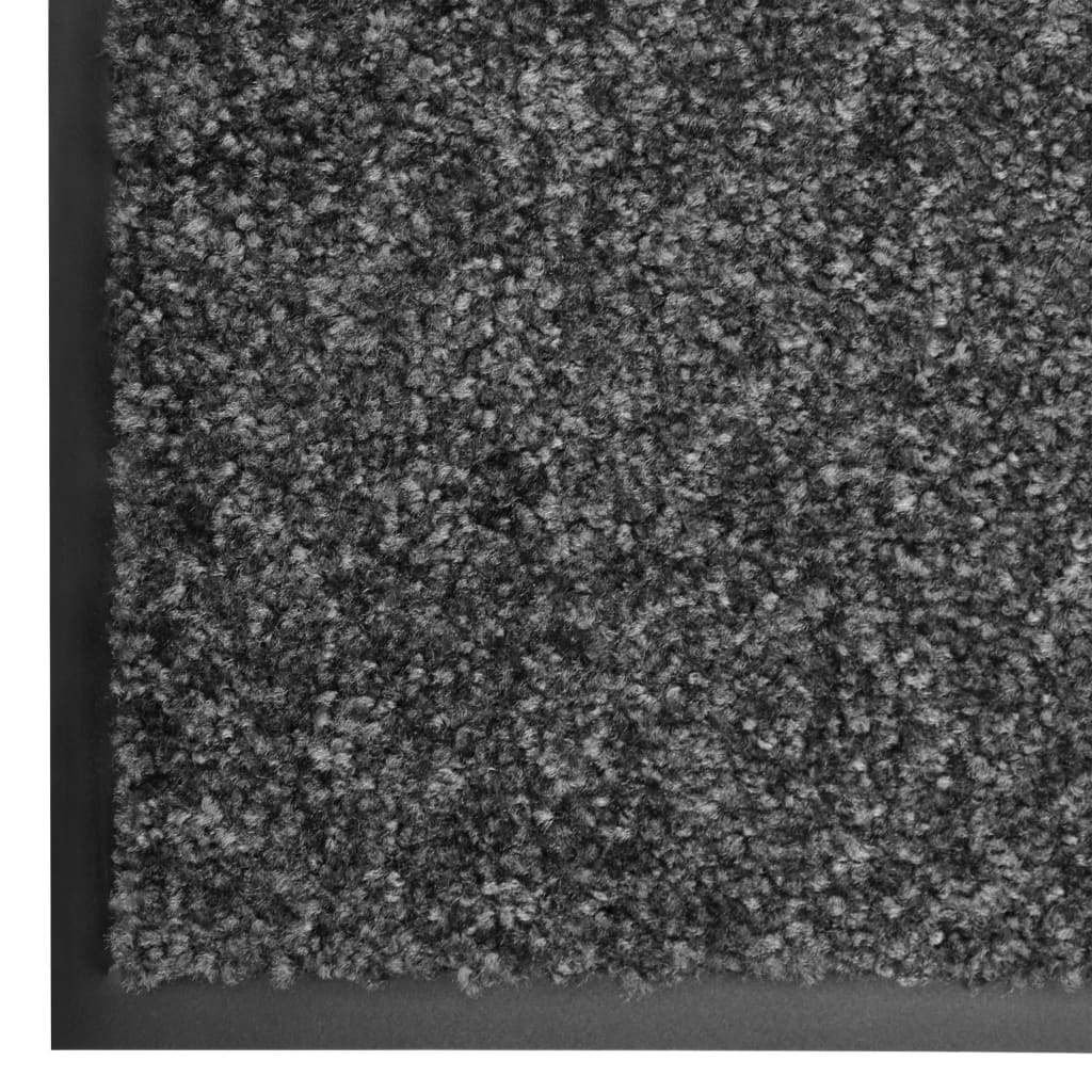 Tapete de porta lavável 90x120 cm antracite