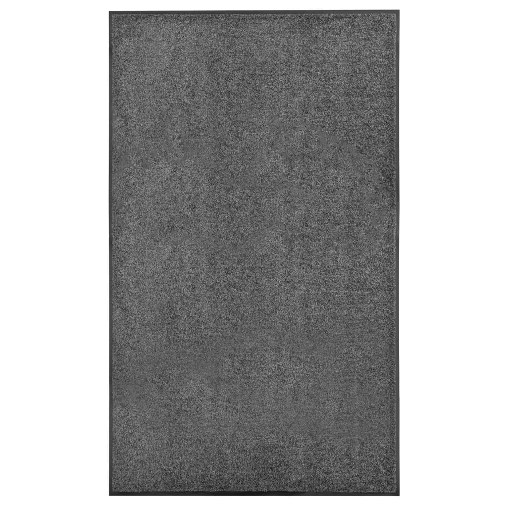 Tapete de porta lavável 90x150 cm antracite