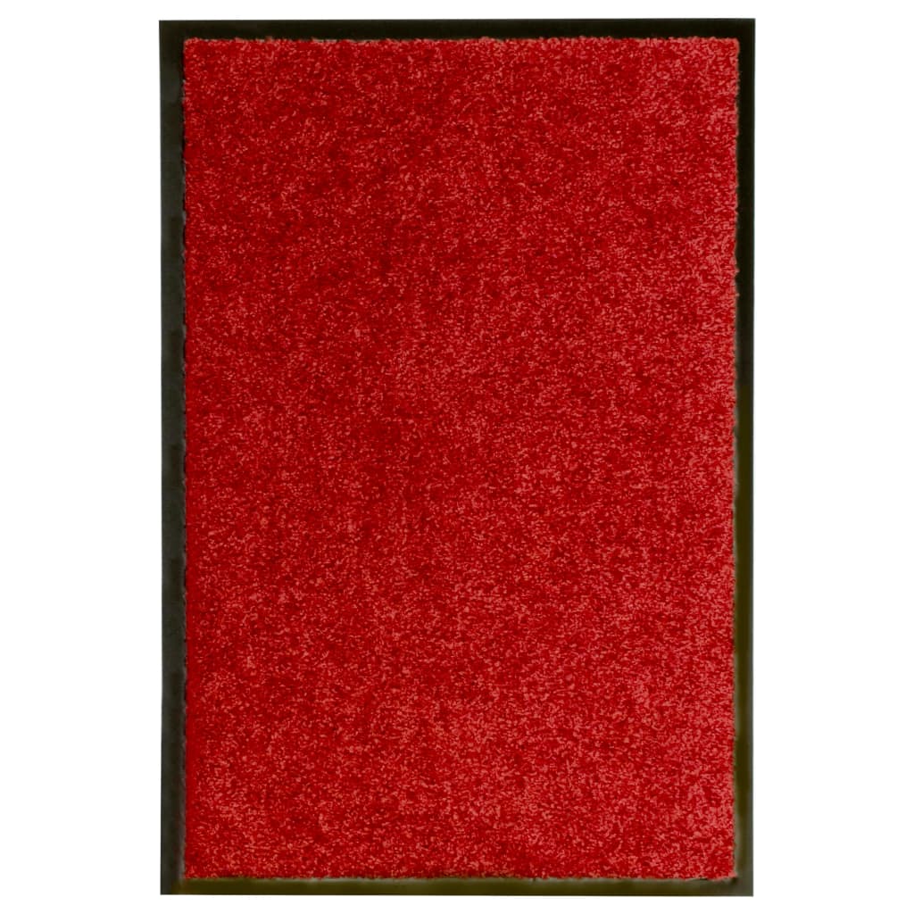 Tapete de porta lavável 40x60 cm vermelho