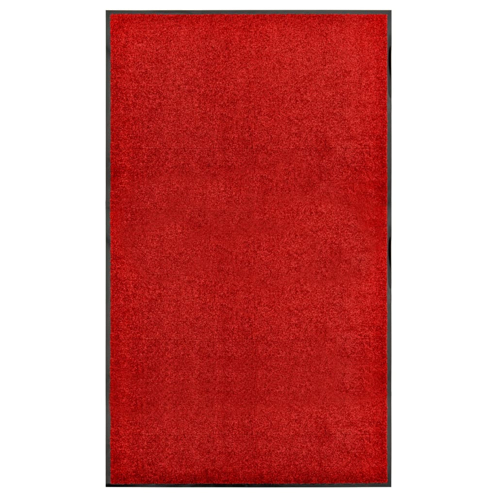 Tapete de porta lavável 90x150 cm vermelho
