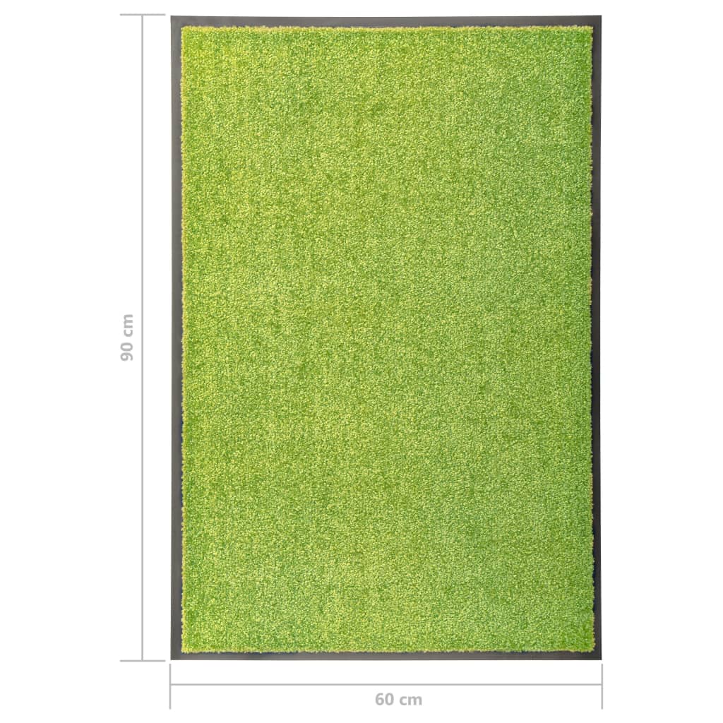 Tapete de porta lavável 60x90 cm verde