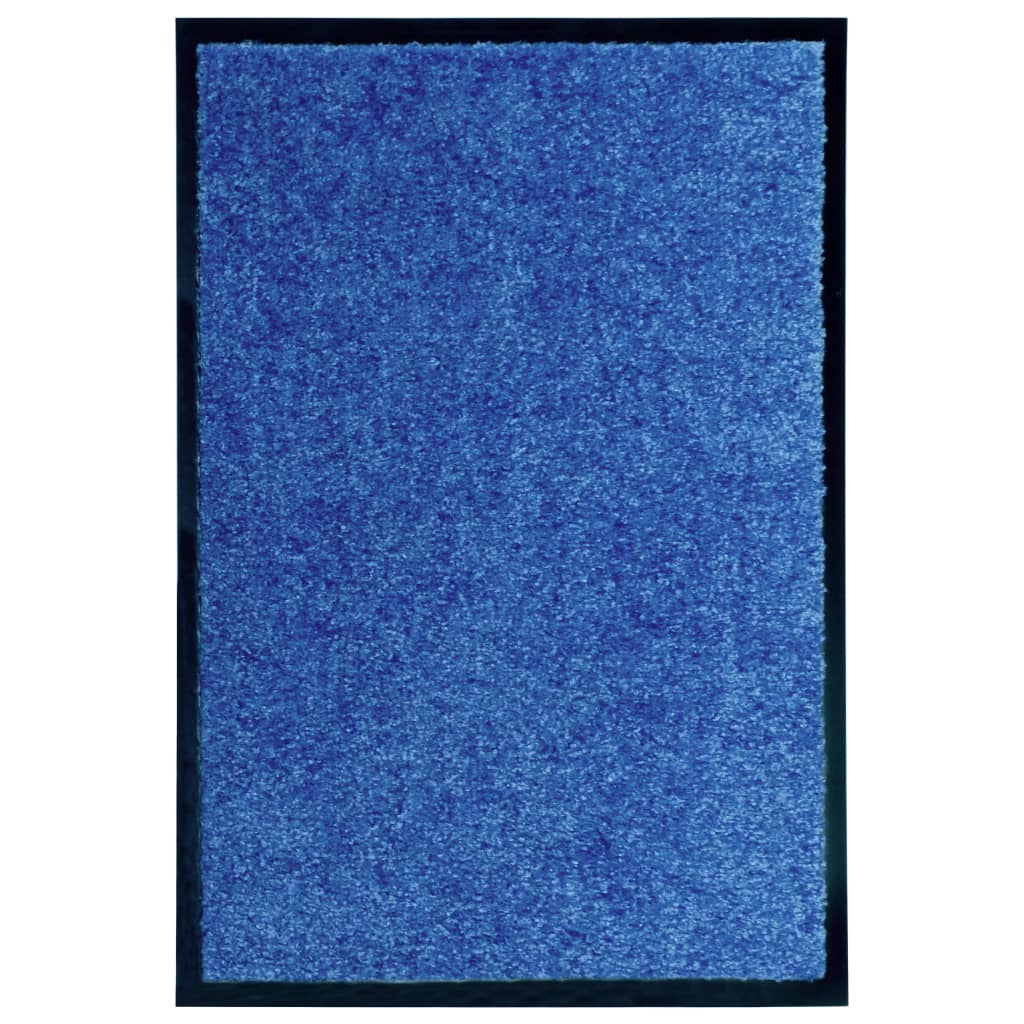 Tapete de porta lavável 40x60 cm azul
