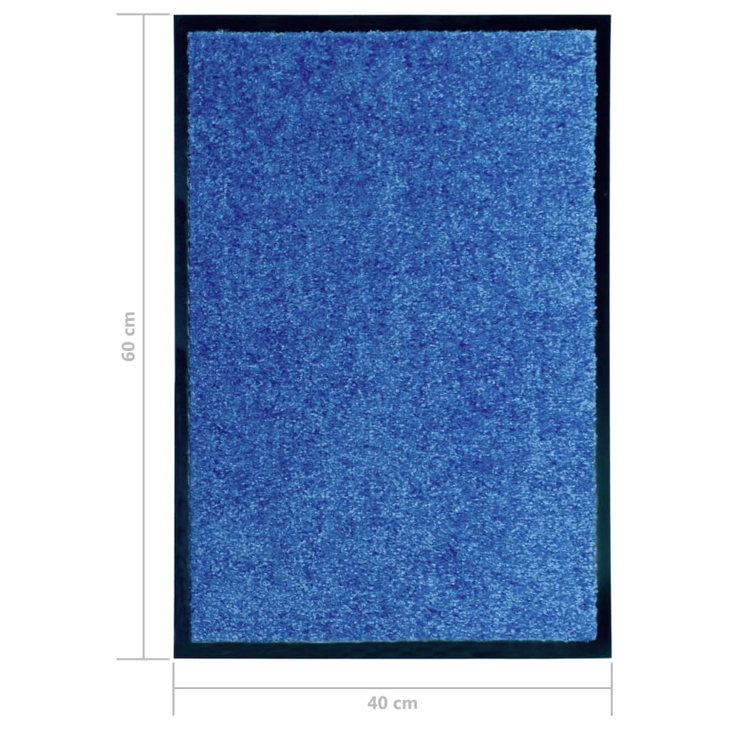 Tapete de porta lavável 40x60 cm azul