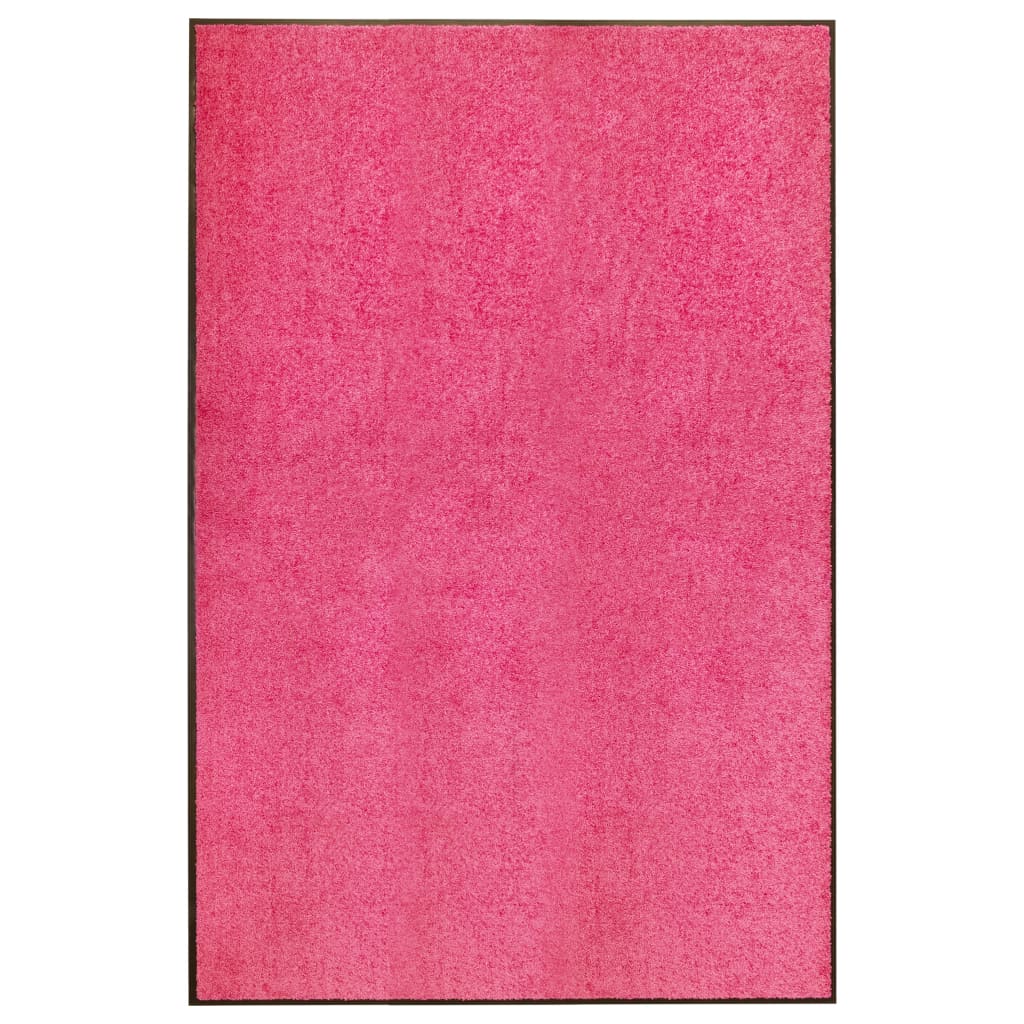Tapete de porta lavável 120x180 cm rosa