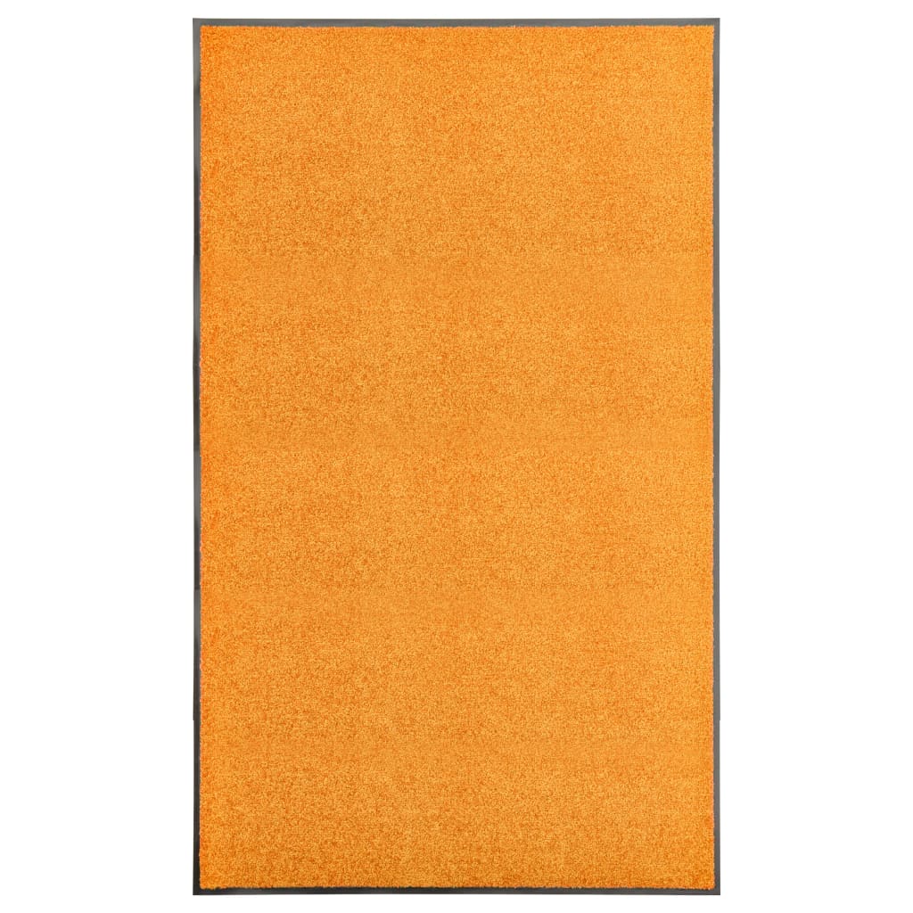 Tapete de porta lavável 90x150 cm laranja