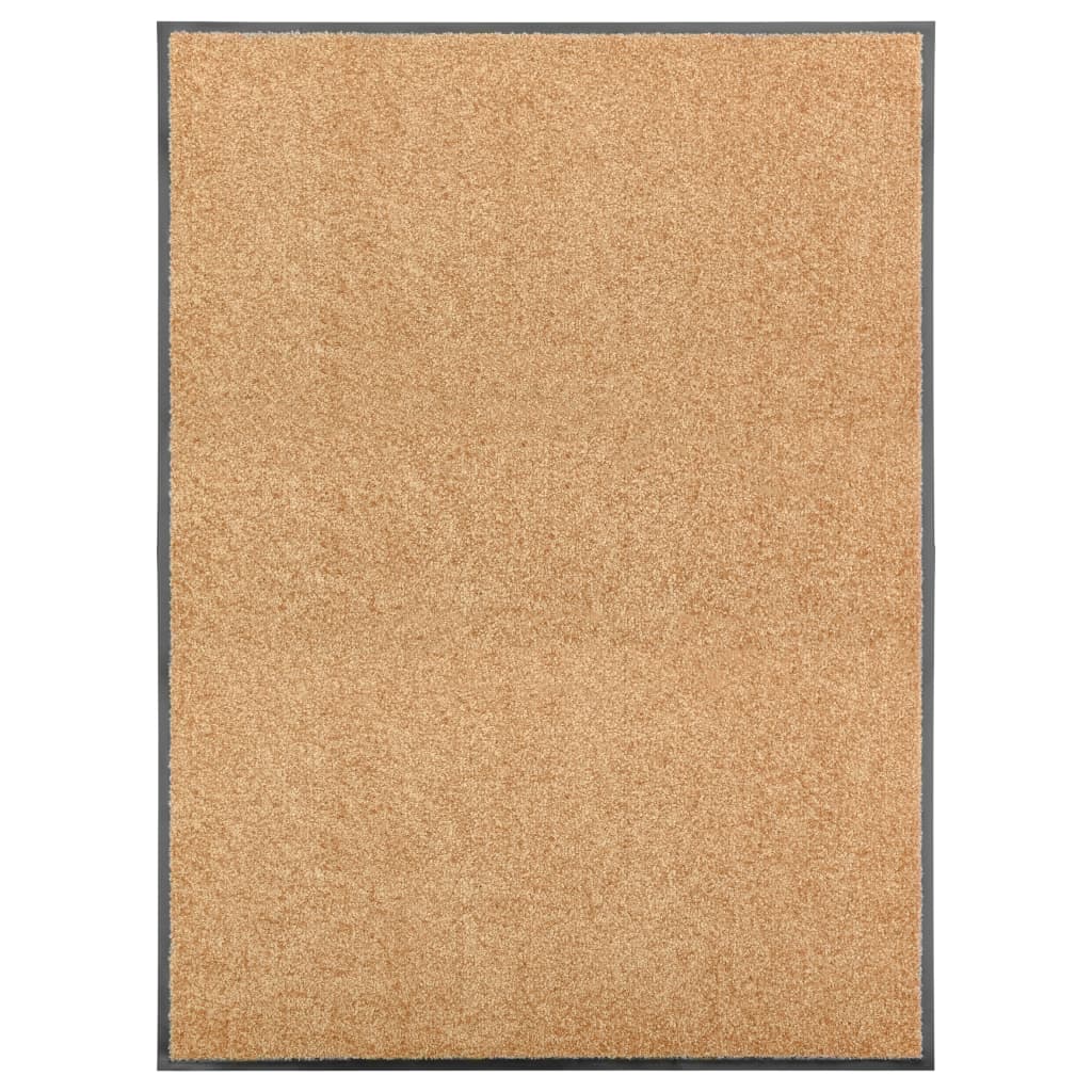 Tapete de porta lavável 90x120 cm creme