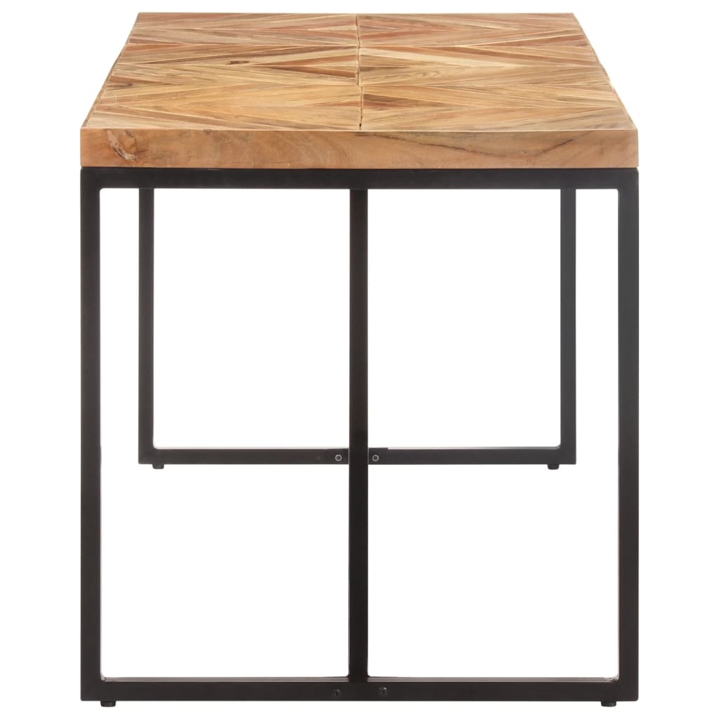 Mesa de jantar 160x70x76 cm madeira acácia maciça e mangueira