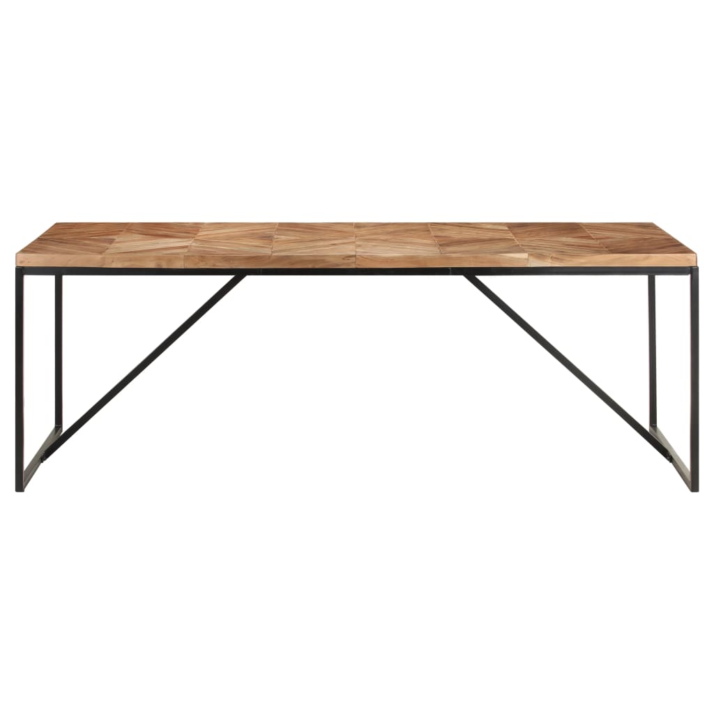Mesa de jantar 200x90x76 cm madeira acácia maciça e mangueira