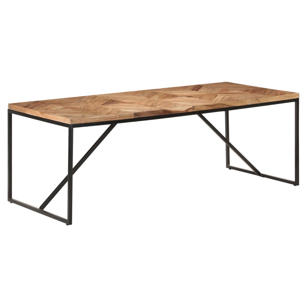 Mesa de jantar 200x90x76 cm madeira acácia maciça e mangueira