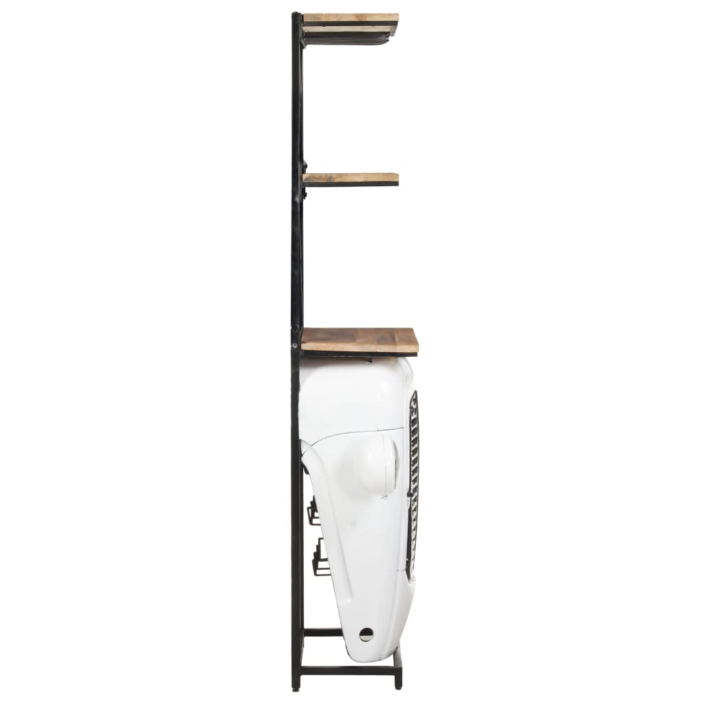 Garrafeira trator 49x31x172 cm madeira mangueira áspera branco