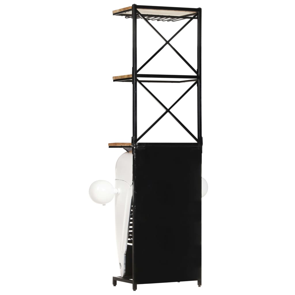 Garrafeira trator 49x31x172 cm madeira mangueira áspera branco