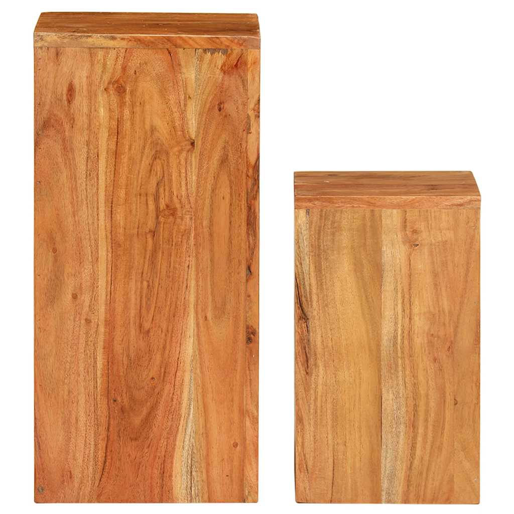 Suportes para plantas 2 pcs madeira de acácia maciça