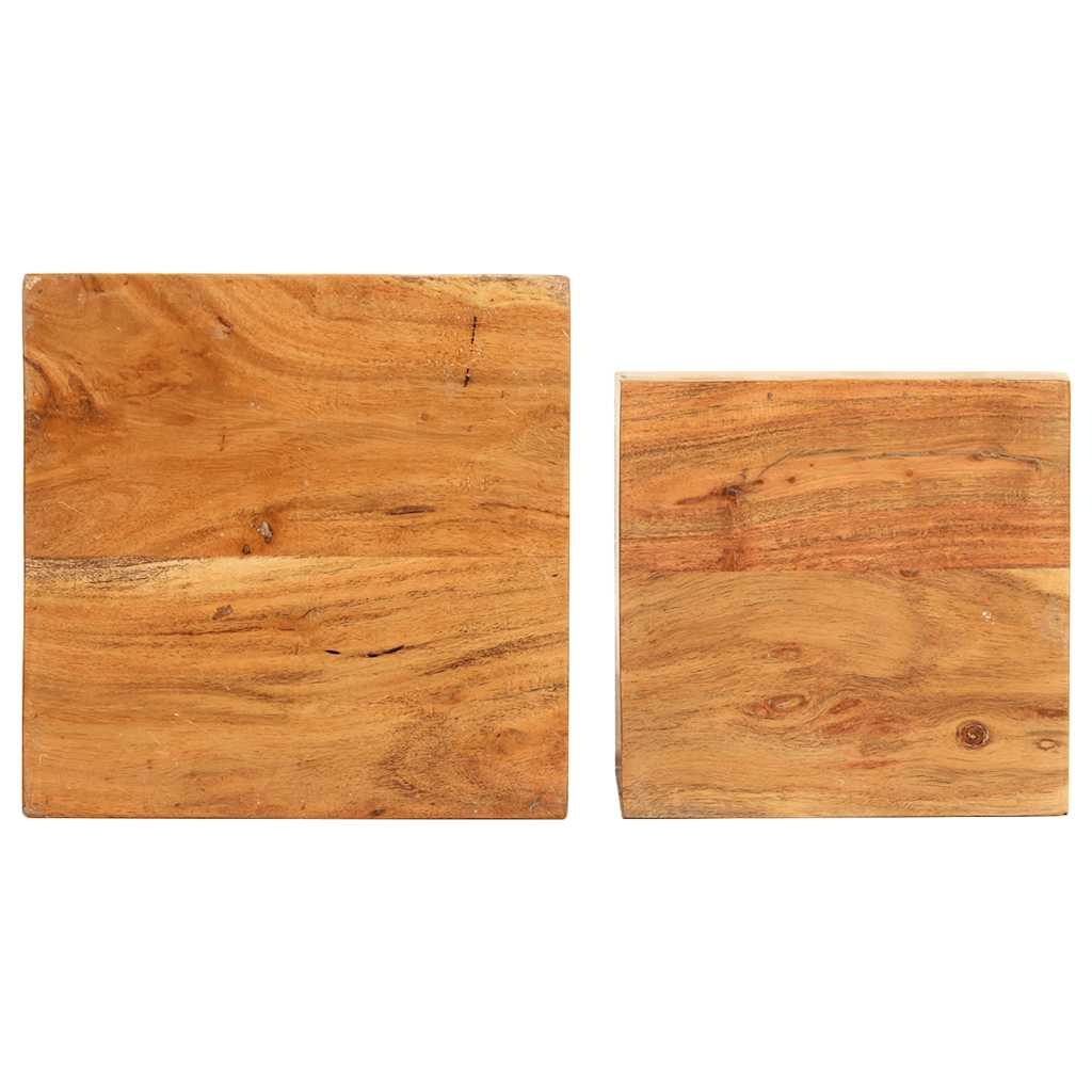 Suportes para plantas 2 pcs madeira de acácia maciça