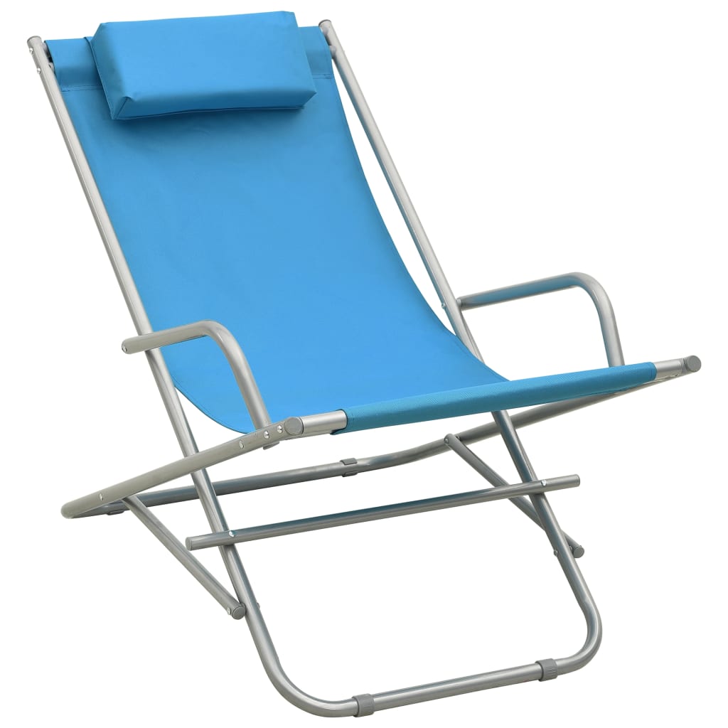 Cadeiras de baloiço 2 pcs aço azul