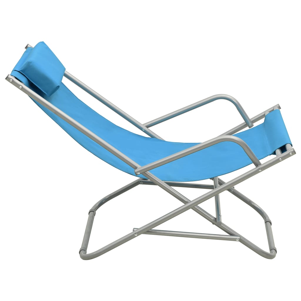 Cadeiras de baloiço 2 pcs aço azul