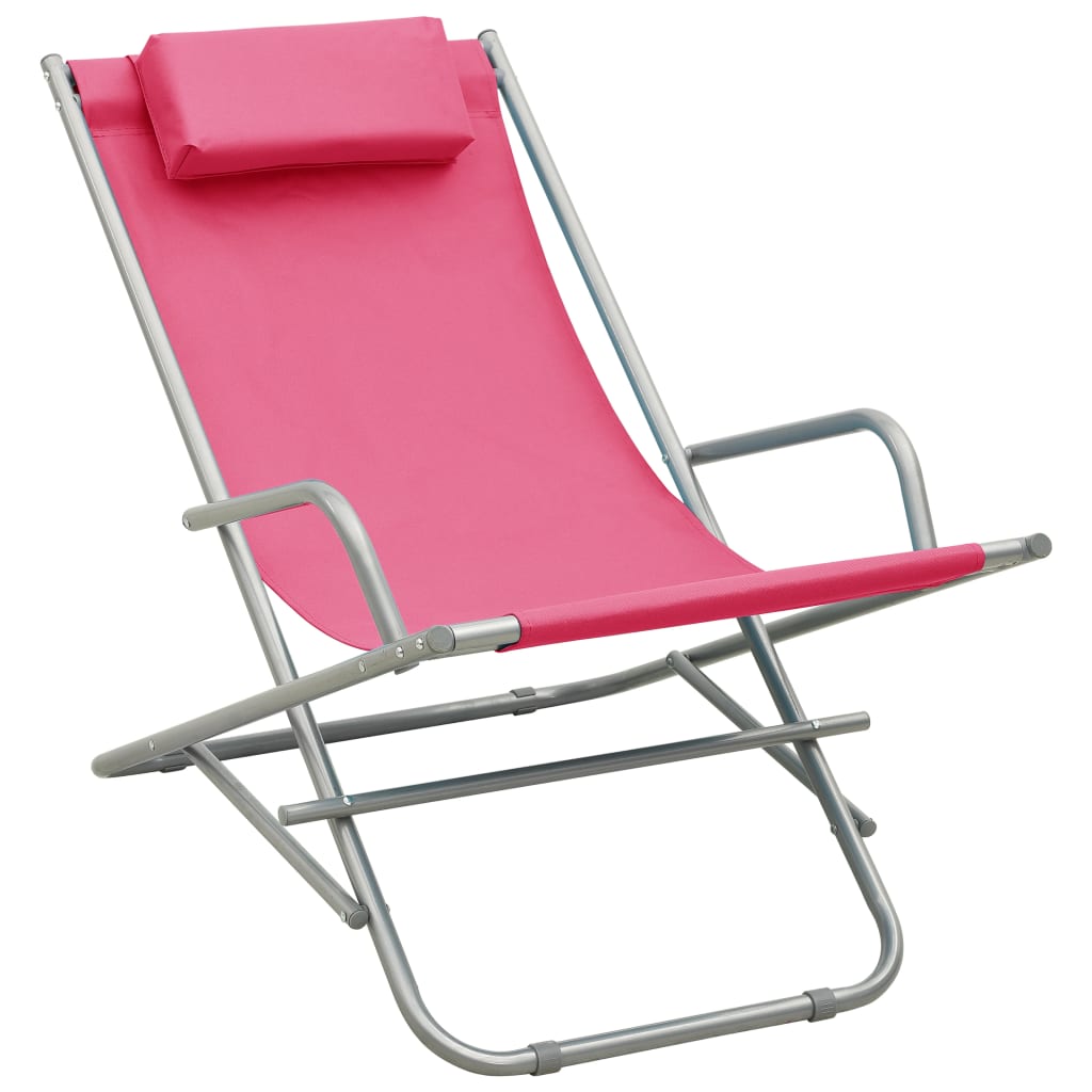 Cadeiras de baloiço 2 pcs aço rosa
