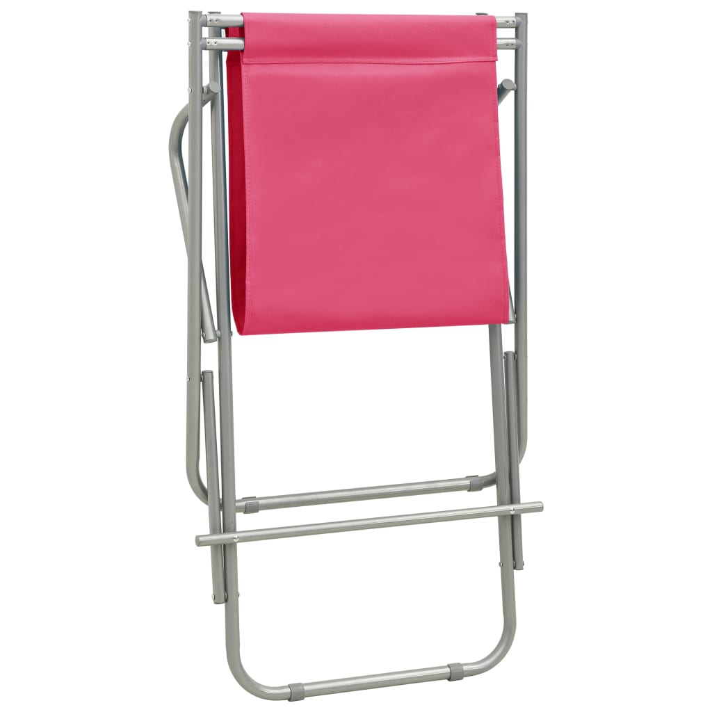 Cadeiras de baloiço 2 pcs aço rosa