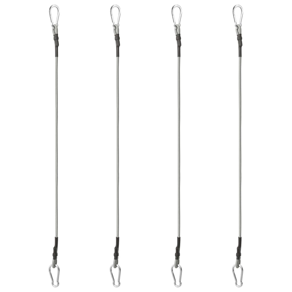 Cordas com mosquetão 4 pcs borracha