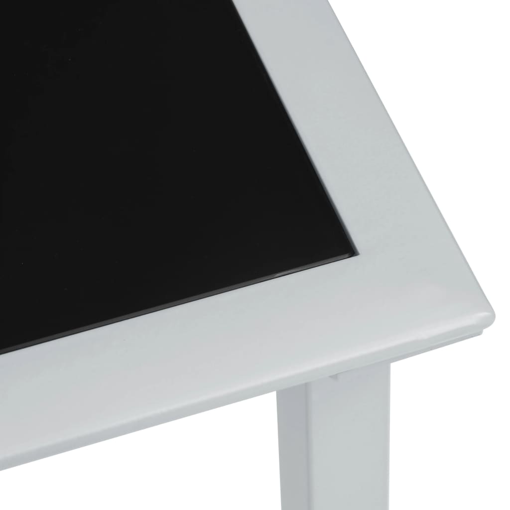 Espreguiçadeiras com mesa 2 pcs alumínio cor creme