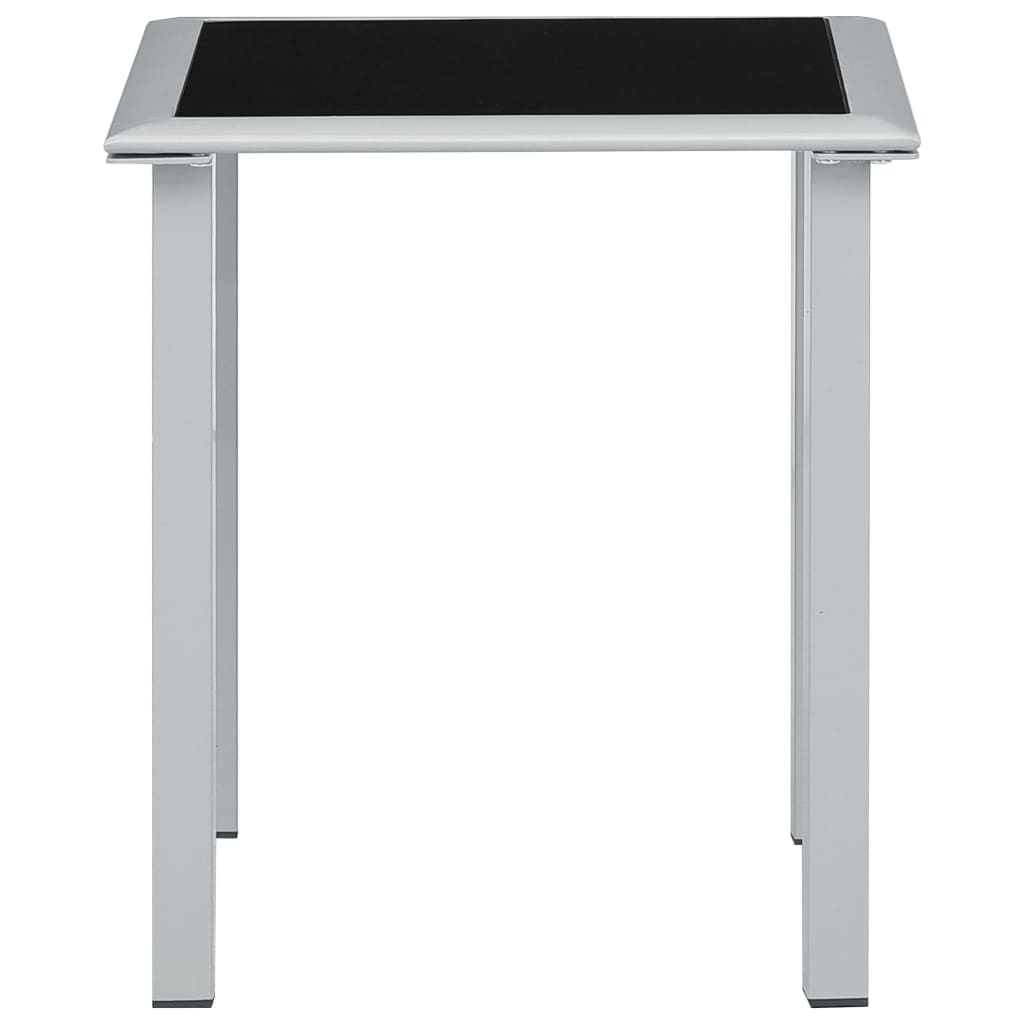 Espreguiçadeiras com mesa 2 pcs alumínio cor creme