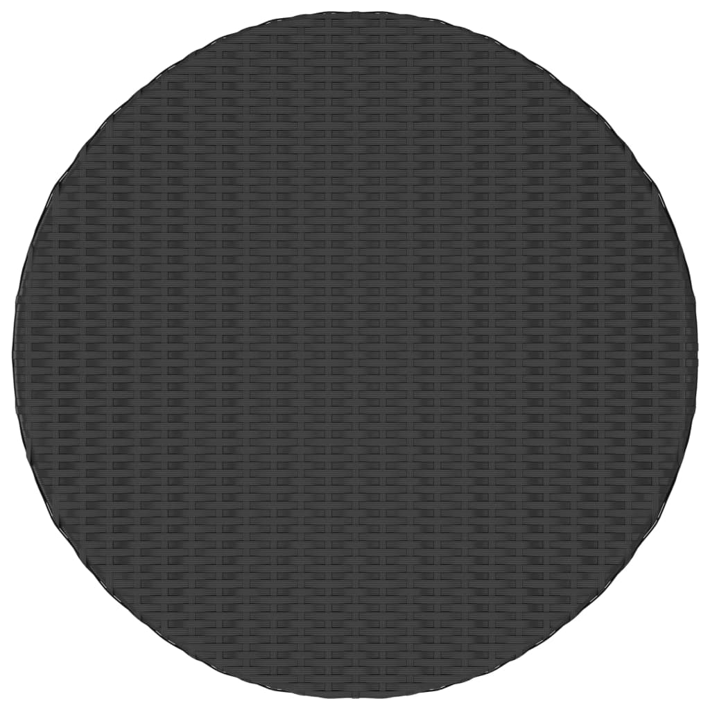 Mesa de centro 68x68x30 cm vime PE preto