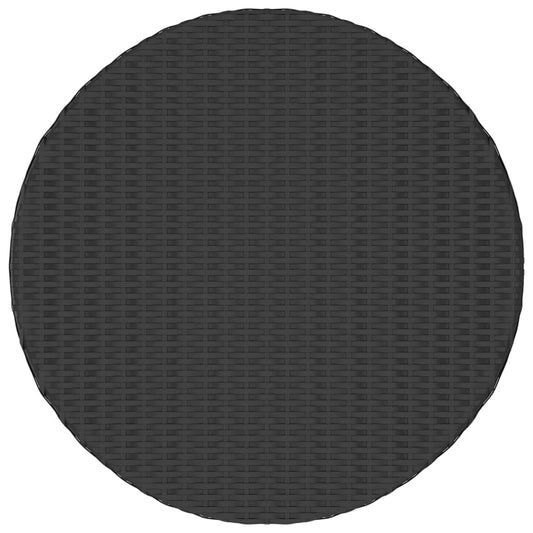 Mesa de centro 68x68x30 cm vime PE preto