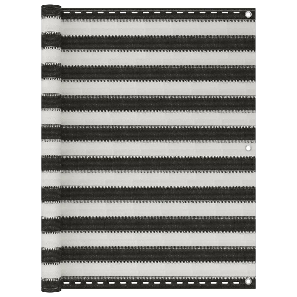 Tela varanda PEAD 120x500 cm antracite e branco