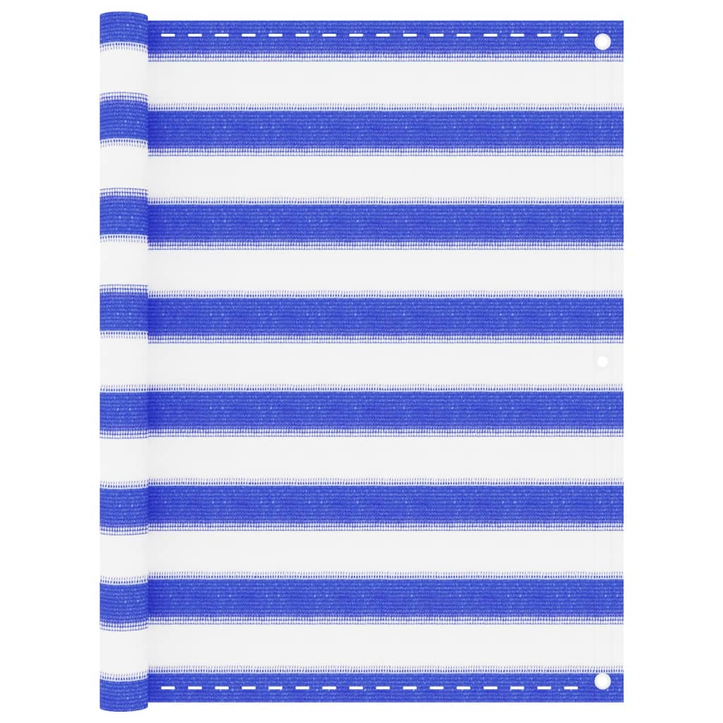 Tela de varanda 90x300 cm PEAD azul e branco