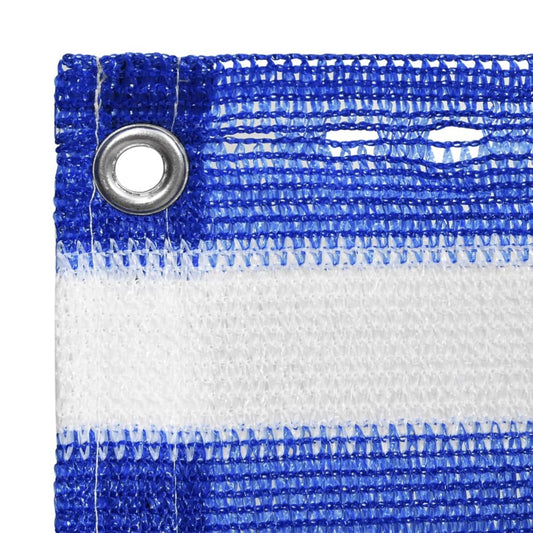 Tela de varanda 90x300 cm PEAD azul e branco