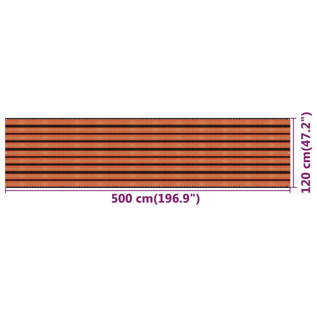 Tela de varanda 120x500 cm PEAD multicor