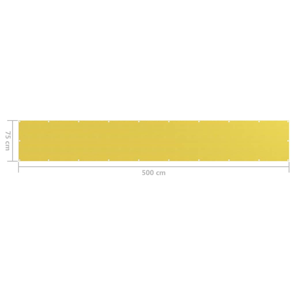 Tela de varanda 75x500 cm PEAD cor amarelo