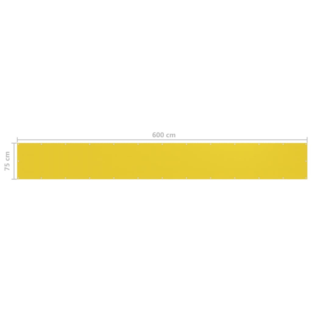 Tela de varanda 75x600 cm PEAD cor amarelo