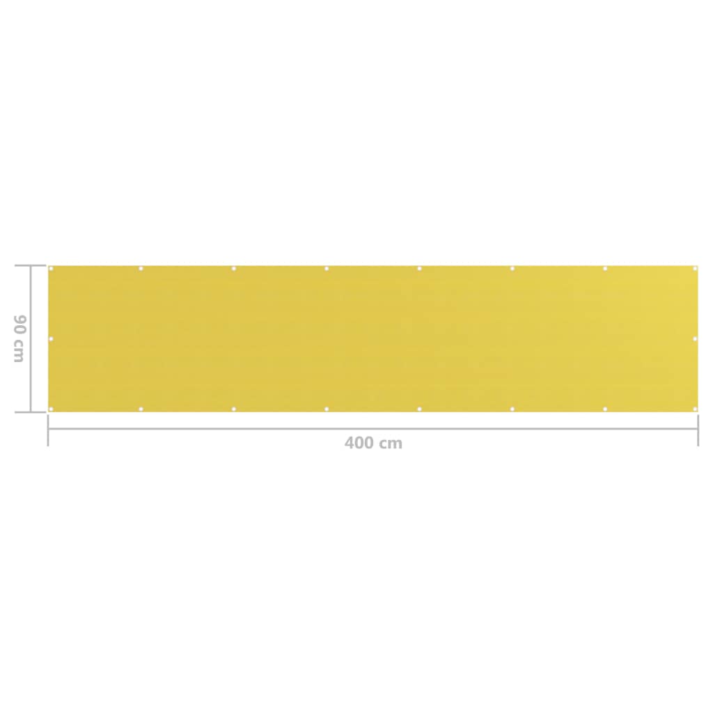 Tela de varanda 90x400 cm PEAD cor amarelo