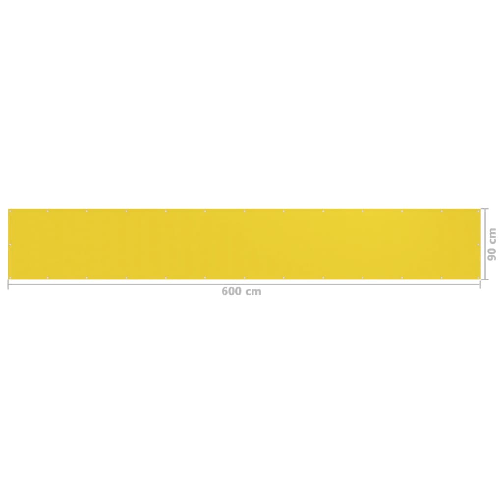 Tela de varanda 90x600 cm PEAD amarelo