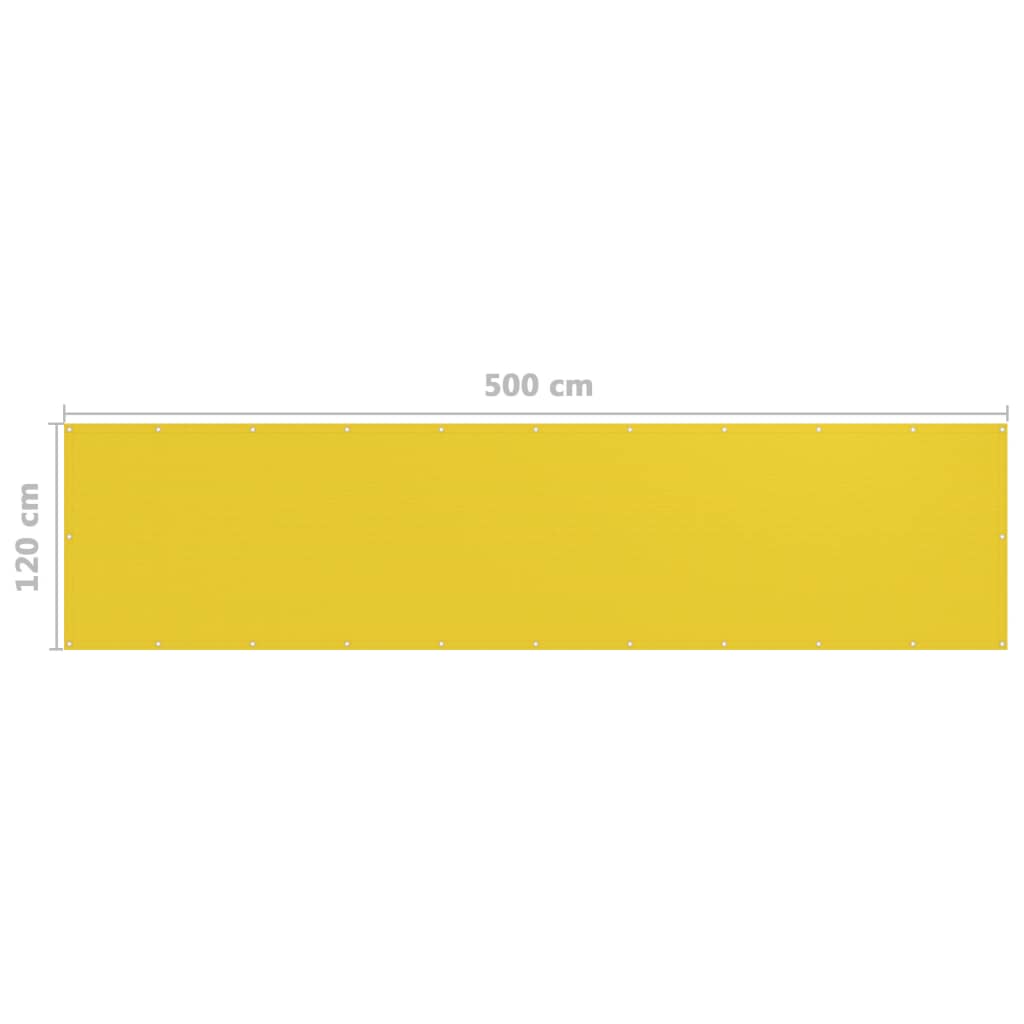 Tela de varanda 120x500 cm PEAD amarelo